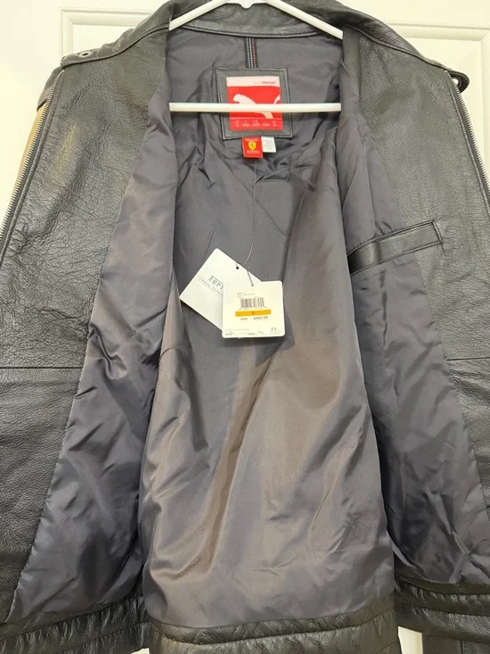 Puma x Ferrari - Black Leather Jacket - Picture 4 of 6